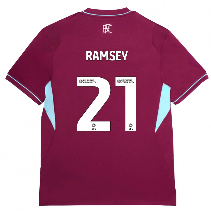 Danxen Kvinder Aaron Ramsey #21 Vinrød Grøn Hjemmebane Spillertrøjer 2026/27 Trøje T-Shirt