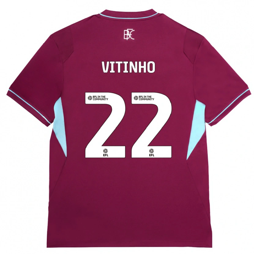 Danxen Kvinder Vitinho #22 Vinrød Grøn Hjemmebane Spillertrøjer 2026/27 Trøje T-Shirt