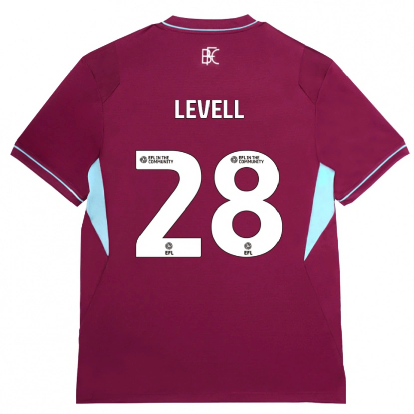 Danxen Kvinder Kirstie Levell #28 Vinrød Grøn Hjemmebane Spillertrøjer 2026/27 Trøje T-Shirt
