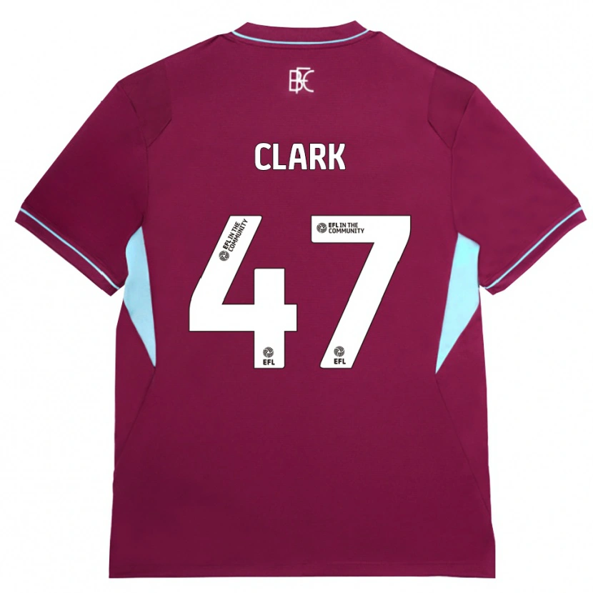 Danxen Kvinder Ellis Clark #47 Vinrød Grøn Hjemmebane Spillertrøjer 2026/27 Trøje T-Shirt