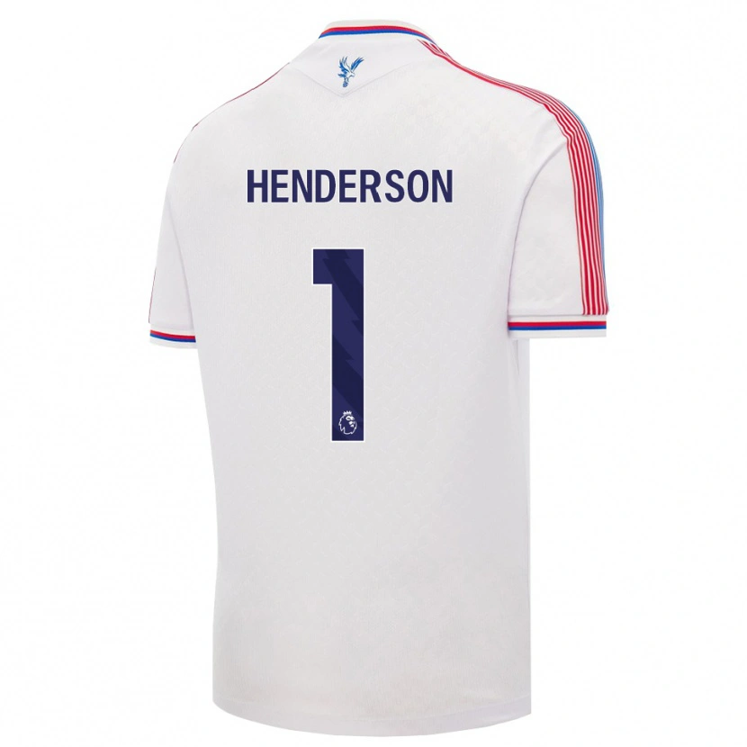 Danxen Kvinder Dean Henderson #1 Hvid Rød Blå Hjemmebane Spillertrøjer 2026/27 Trøje T-Shirt