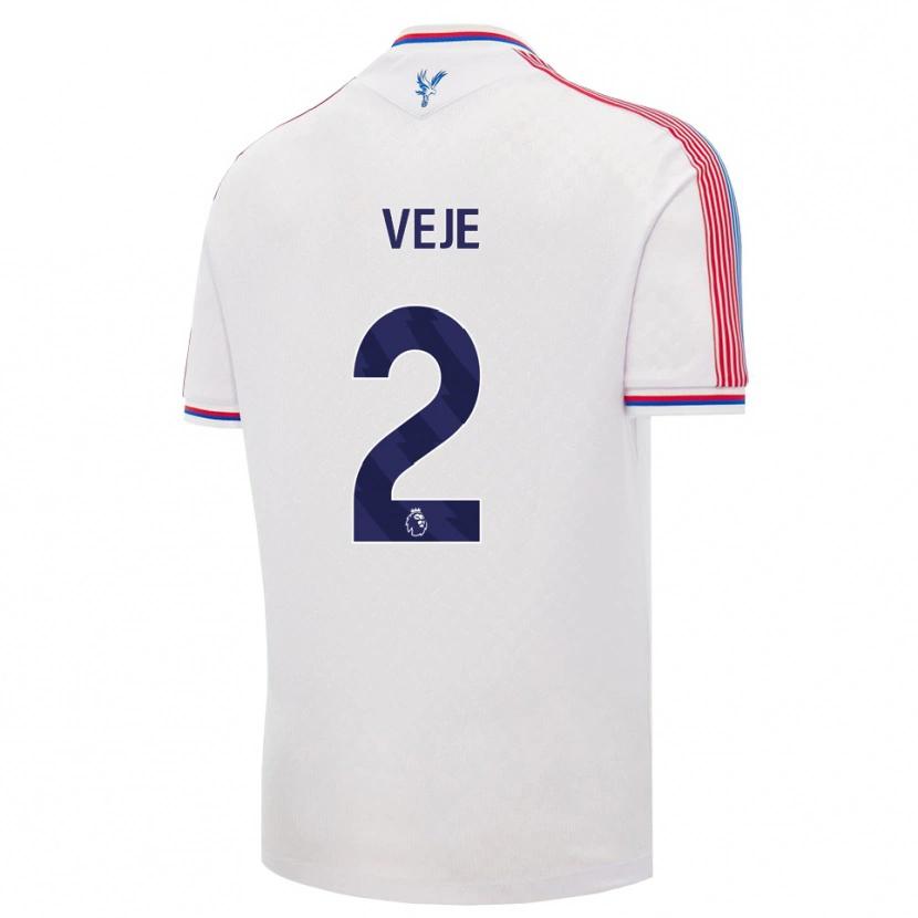 Danxen Kvinder Katrine Veje #2 Hvid Rød Blå Hjemmebane Spillertrøjer 2026/27 Trøje T-Shirt