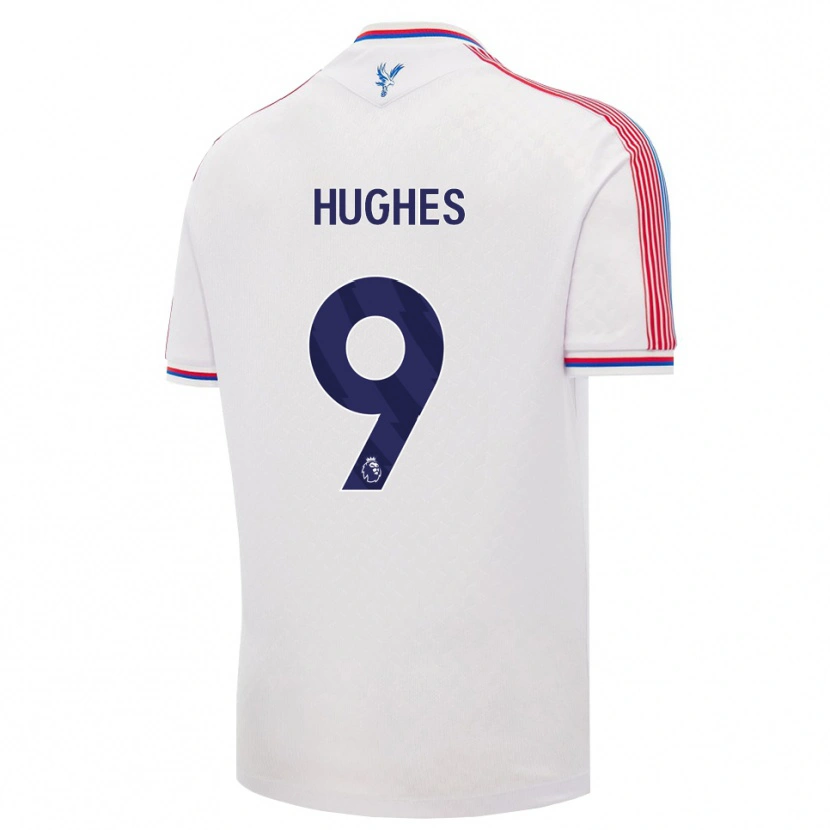 Danxen Kvinder Elise Hughes #9 Hvid Rød Blå Hjemmebane Spillertrøjer 2026/27 Trøje T-Shirt