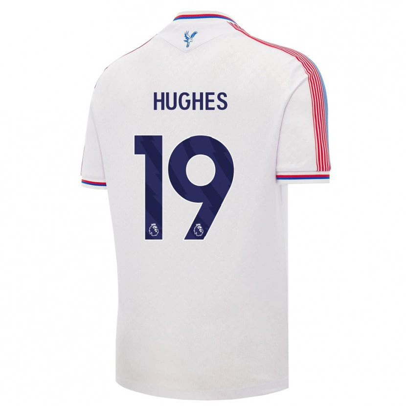 Danxen Kvinder Will Hughes #19 Hvid Rød Blå Hjemmebane Spillertrøjer 2026/27 Trøje T-Shirt