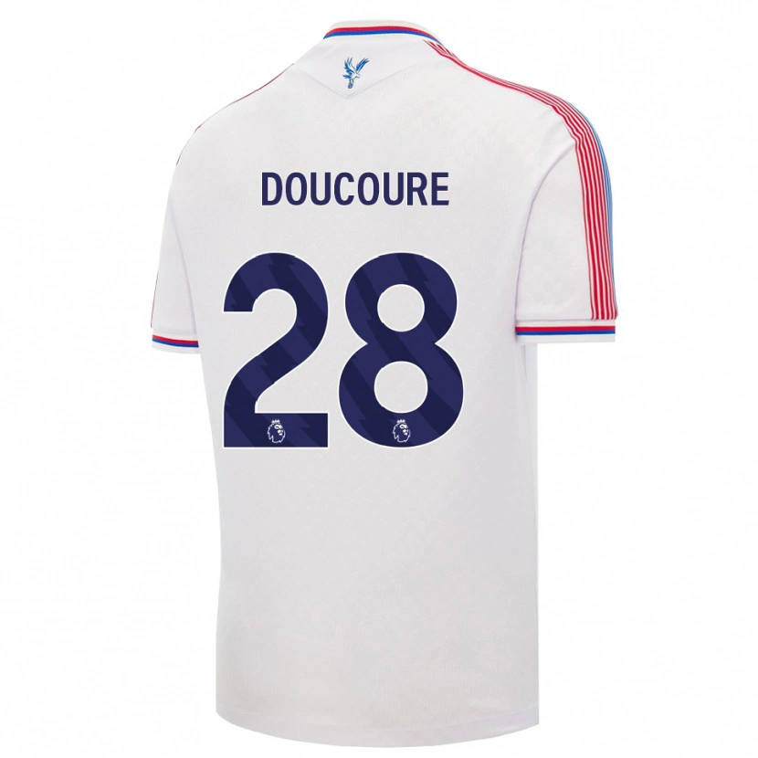 Danxen Kvinder Cheick Doucouré #28 Hvid Rød Blå Hjemmebane Spillertrøjer 2026/27 Trøje T-Shirt