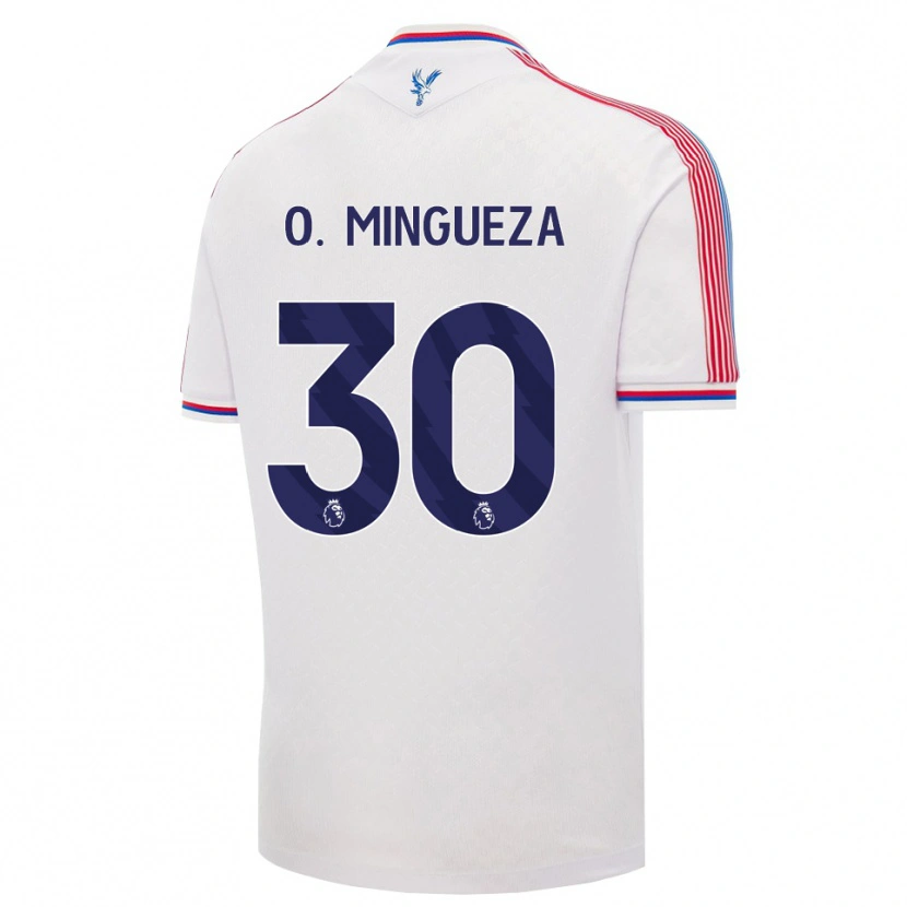 Danxen Kvinder Óscar Mingueza #30 Hvid Rød Blå Hjemmebane Spillertrøjer 2026/27 Trøje T-Shirt