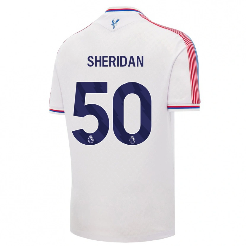 Danxen Kvinder Joe Sheridan #50 Hvid Rød Blå Hjemmebane Spillertrøjer 2026/27 Trøje T-Shirt
