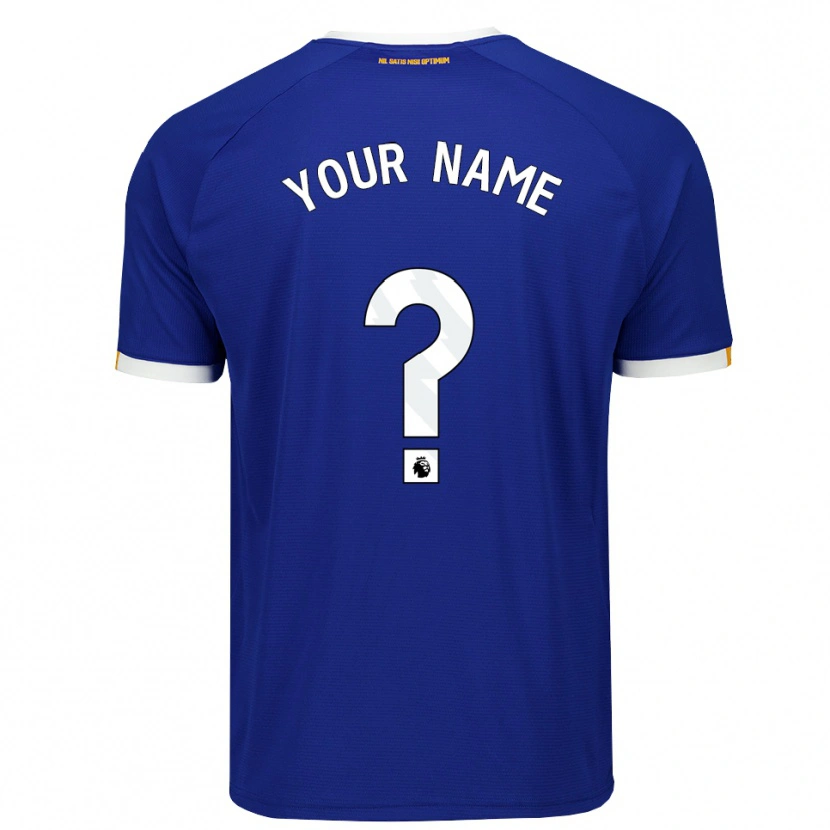 Danxen Kvinder Dit Navn #0 Blå Hvid Gul Hjemmebane Spillertrøjer 2026/27 Trøje T-Shirt