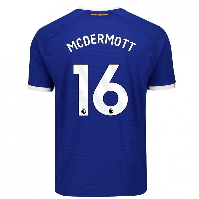 Danxen Kvinder Tom Mcdermott #16 Blå Hvid Gul Hjemmebane Spillertrøjer 2026/27 Trøje T-Shirt