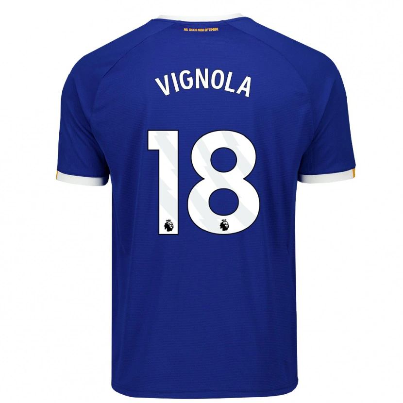 Danxen Kvinder Ornella Vignola #18 Blå Hvid Gul Hjemmebane Spillertrøjer 2026/27 Trøje T-Shirt