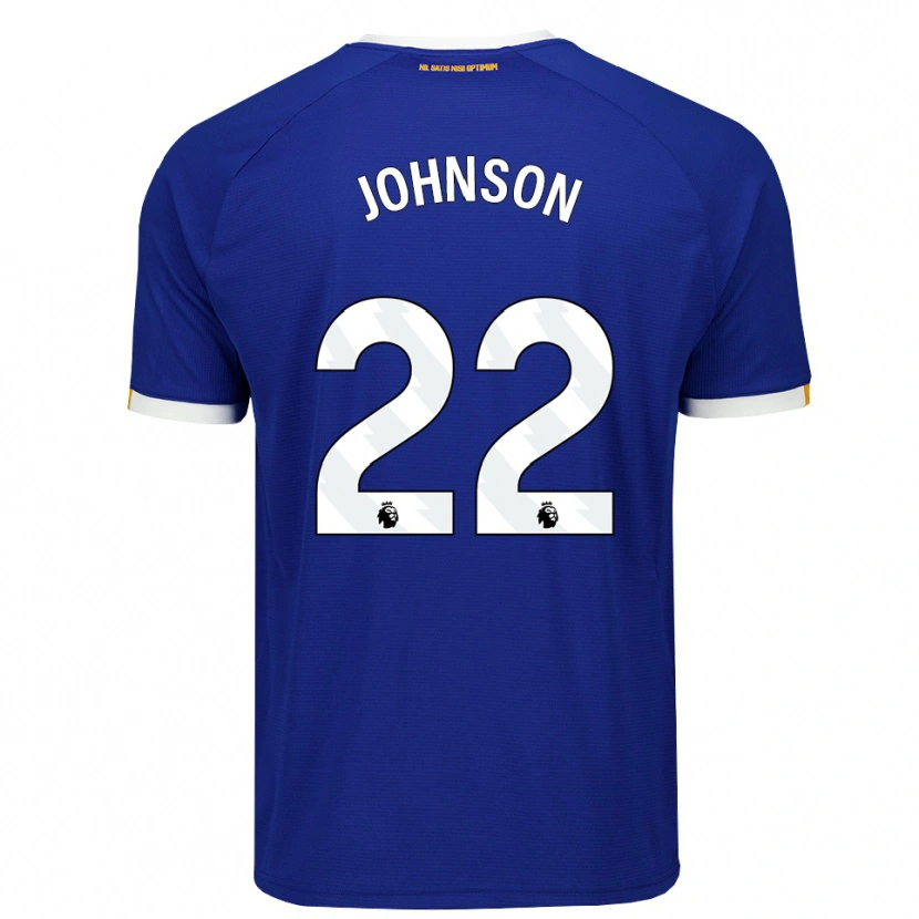 Danxen Kvinder Brennan Johnson #22 Blå Hvid Gul Hjemmebane Spillertrøjer 2026/27 Trøje T-Shirt