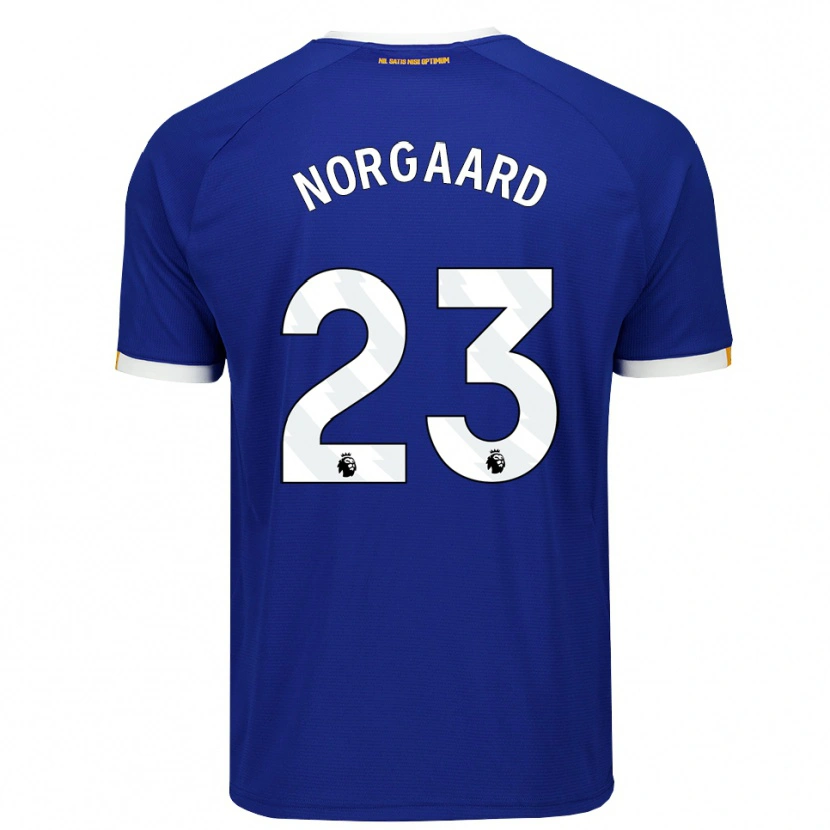 Danxen Kvinder Christian Nørgaard #23 Blå Hvid Gul Hjemmebane Spillertrøjer 2026/27 Trøje T-Shirt