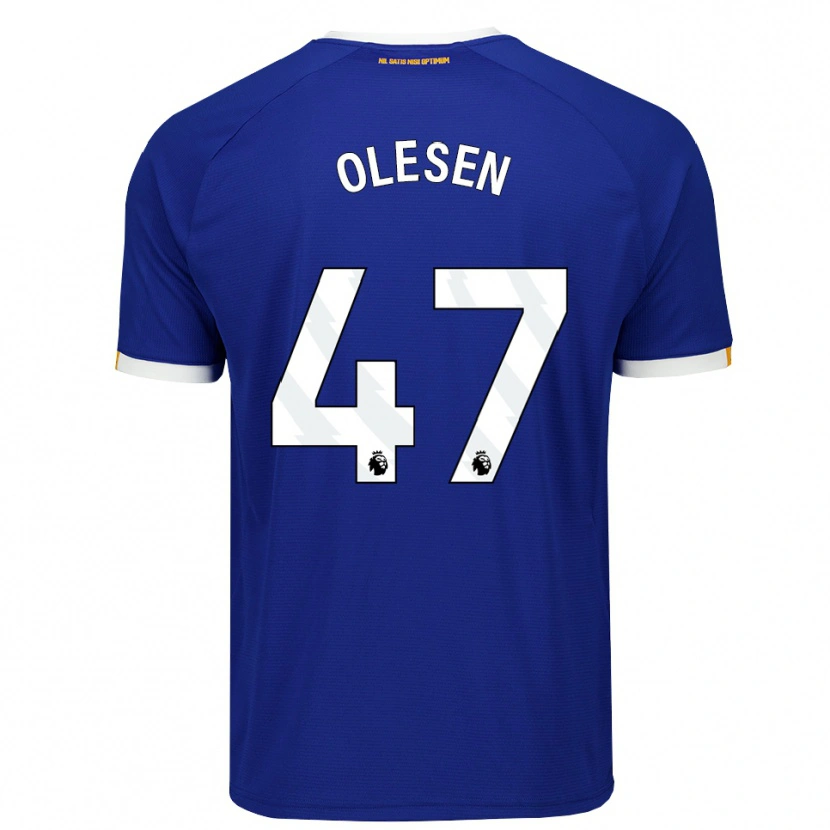 Danxen Kvinder Karoline Olesen #47 Blå Hvid Gul Hjemmebane Spillertrøjer 2026/27 Trøje T-Shirt