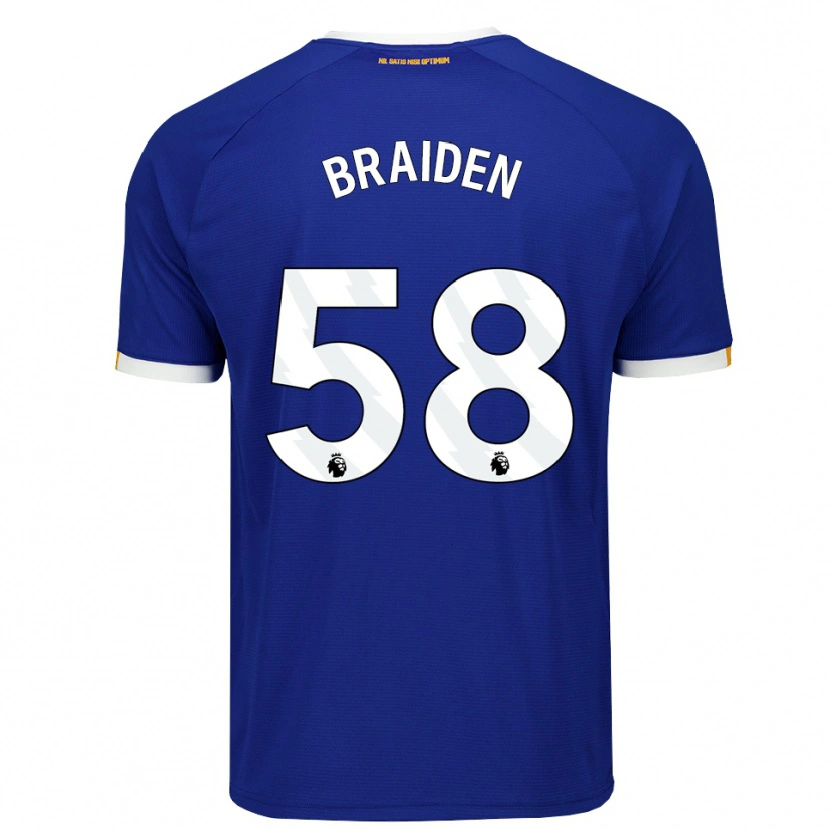Danxen Kvinder Braiden Graham #58 Blå Hvid Gul Hjemmebane Spillertrøjer 2026/27 Trøje T-Shirt