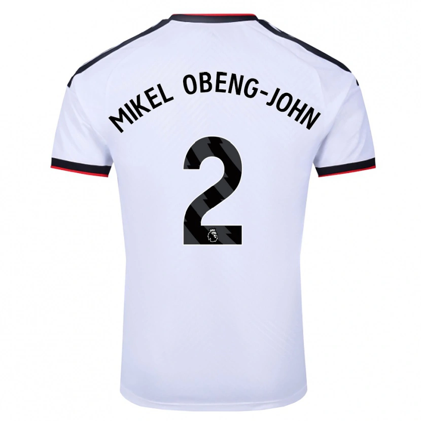 Danxen Kvinder Joe Mikel Obeng-John #2 Hvid Sort Rød Hjemmebane Spillertrøjer 2026/27 Trøje T-Shirt