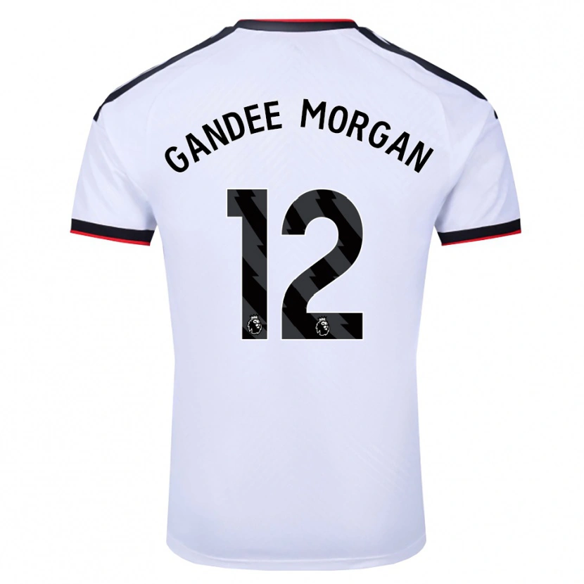Danxen Kvinder Stella Gandee Morgan #12 Hvid Sort Rød Hjemmebane Spillertrøjer 2026/27 Trøje T-Shirt