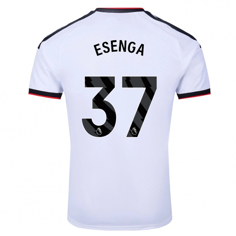 Danxen Kvinder Jonathan Esenga #37 Hvid Sort Rød Hjemmebane Spillertrøjer 2026/27 Trøje T-Shirt