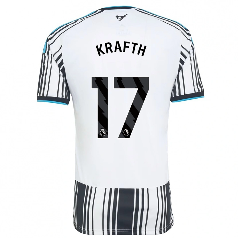 Danxen Kvinder Emil Krafth #17 Himmelblå Sort Hvid Hjemmebane Spillertrøjer 2026/27 Trøje T-Shirt
