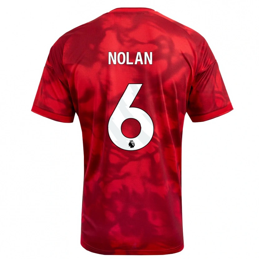 Danxen Kvinder Sonny Nolan #6 Karmin Hvid Hjemmebane Spillertrøjer 2026/27 Trøje T-Shirt