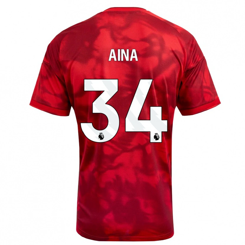 Danxen Kvinder Ola Aina #34 Karmin Hvid Hjemmebane Spillertrøjer 2026/27 Trøje T-Shirt