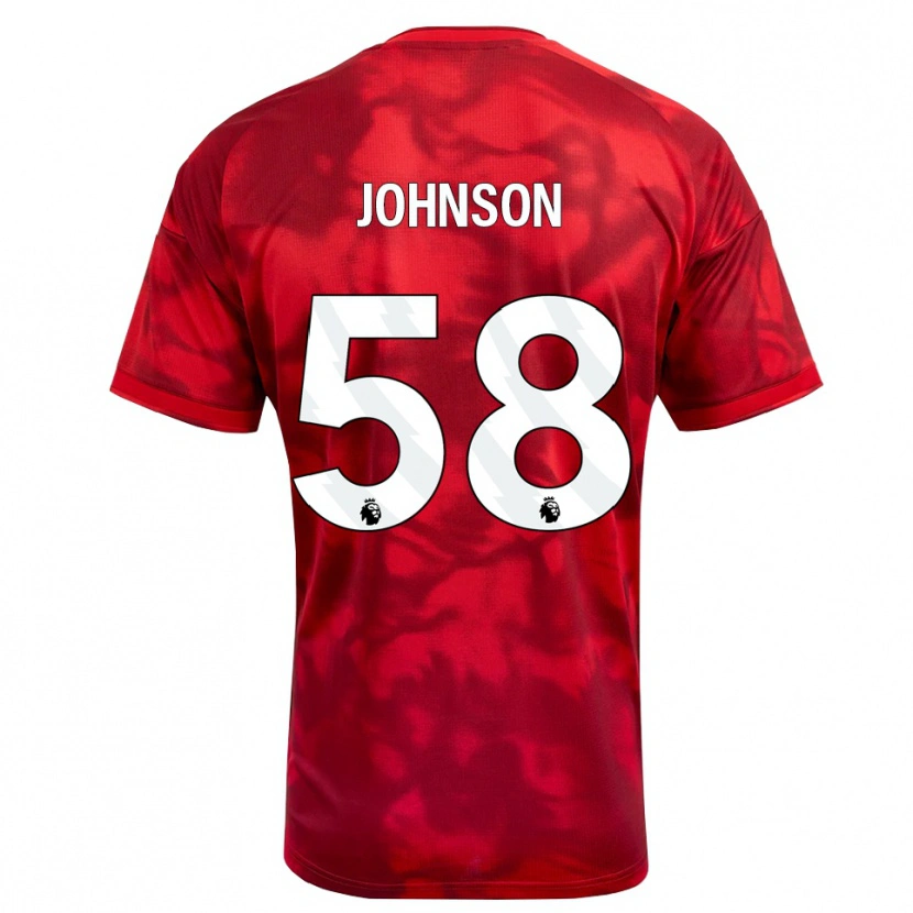 Danxen Kvinder Pharrell Johnson #58 Karmin Hvid Hjemmebane Spillertrøjer 2026/27 Trøje T-Shirt