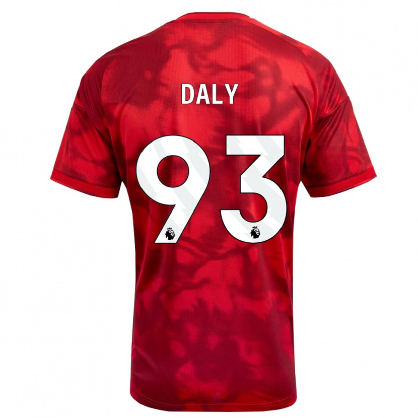 Danxen Kvinder Cormac Daly #93 Karmin Hvid Hjemmebane Spillertrøjer 2026/27 Trøje T-Shirt