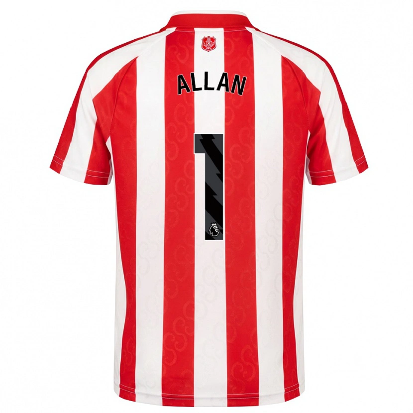 Danxen Kvinder Isaac Allan #1 Rød Hvid Sort Hjemmebane Spillertrøjer 2026/27 Trøje T-Shirt
