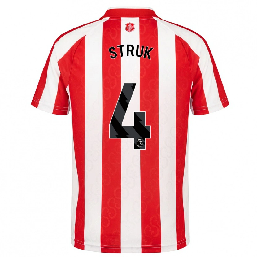Danxen Kvinder Ivan Struk #4 Rød Hvid Sort Hjemmebane Spillertrøjer 2026/27 Trøje T-Shirt