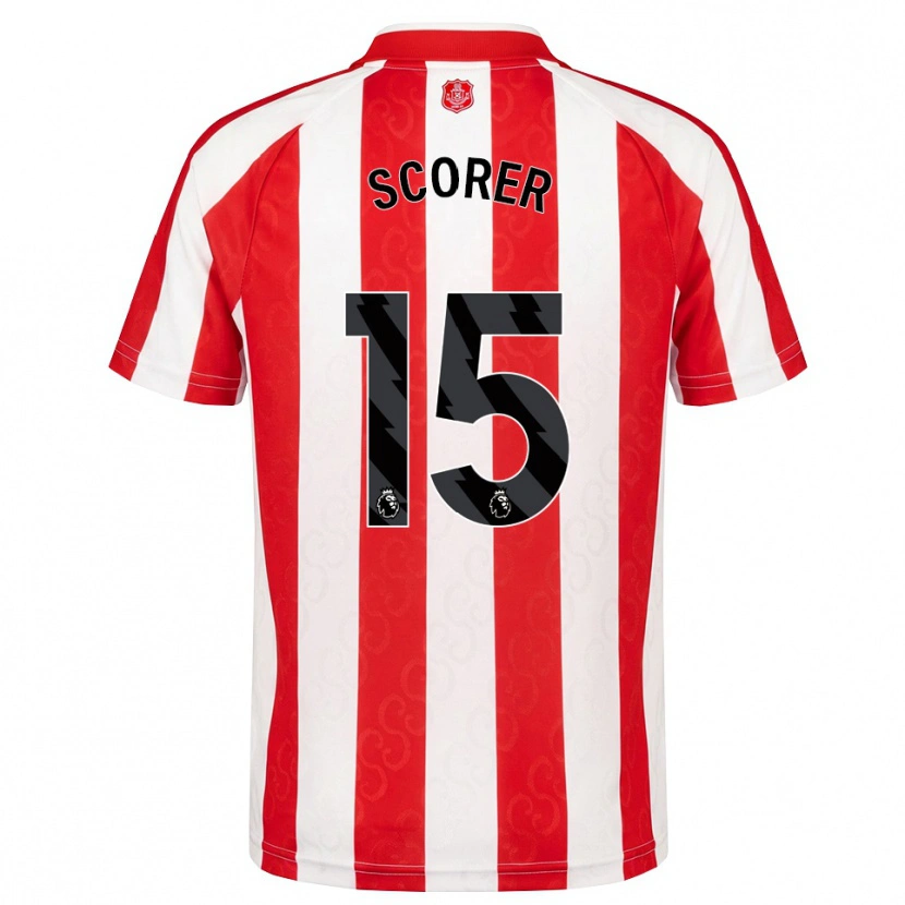 Danxen Kvinder Charlie Scorer #15 Rød Hvid Sort Hjemmebane Spillertrøjer 2026/27 Trøje T-Shirt