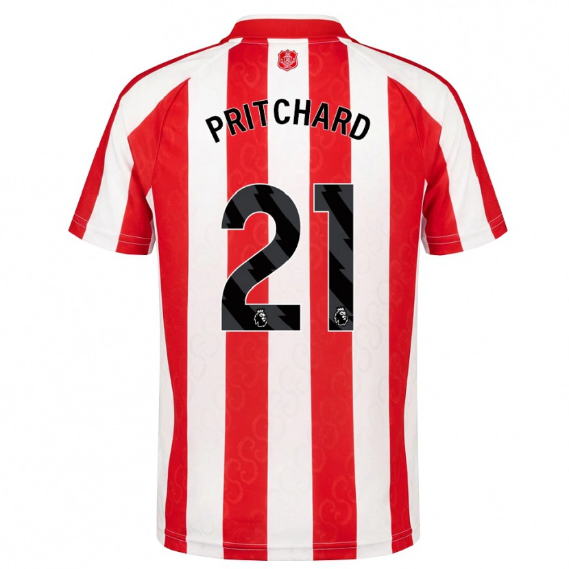 Danxen Kvinder Alex Pritchard #21 Rød Hvid Sort Hjemmebane Spillertrøjer 2026/27 Trøje T-Shirt