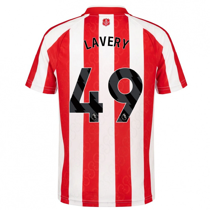 Danxen Kvinder Thomas Lavery #49 Rød Hvid Sort Hjemmebane Spillertrøjer 2026/27 Trøje T-Shirt