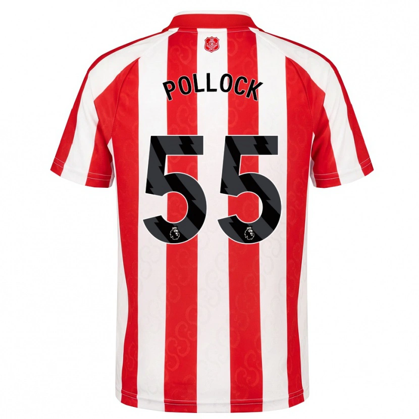 Danxen Kvinder Alfie Pollock #55 Rød Hvid Sort Hjemmebane Spillertrøjer 2026/27 Trøje T-Shirt