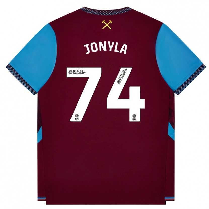 Danxen Kvinder Tomas Jonyla #74 Vinrød Kornblomstblå Hjemmebane Spillertrøjer 2026/27 Trøje T-Shirt