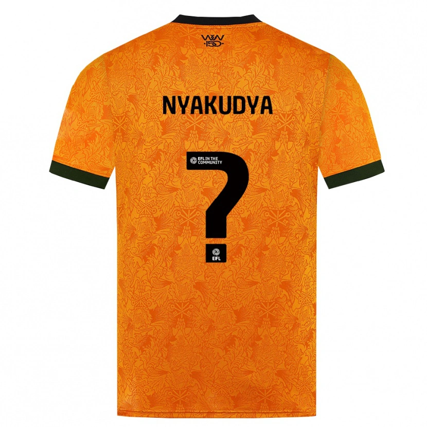 Danxen Kvinder Joshua Nyakudya #0 Orange Sort Hjemmebane Spillertrøjer 2026/27 Trøje T-Shirt
