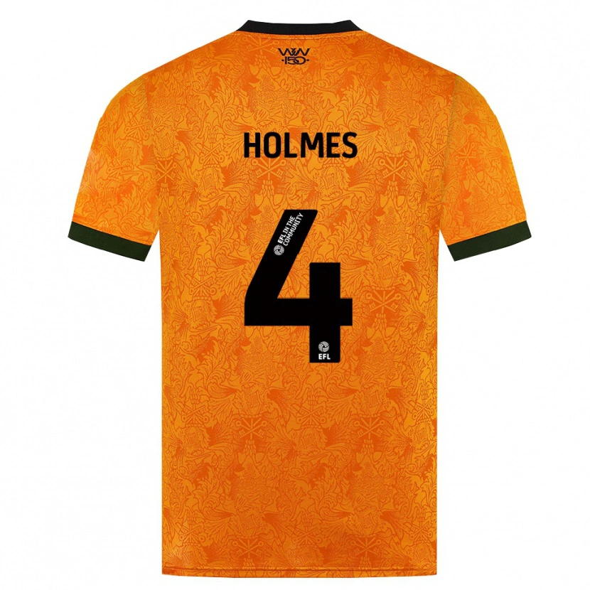 Danxen Kvinder Summer Holmes #4 Orange Sort Hjemmebane Spillertrøjer 2026/27 Trøje T-Shirt
