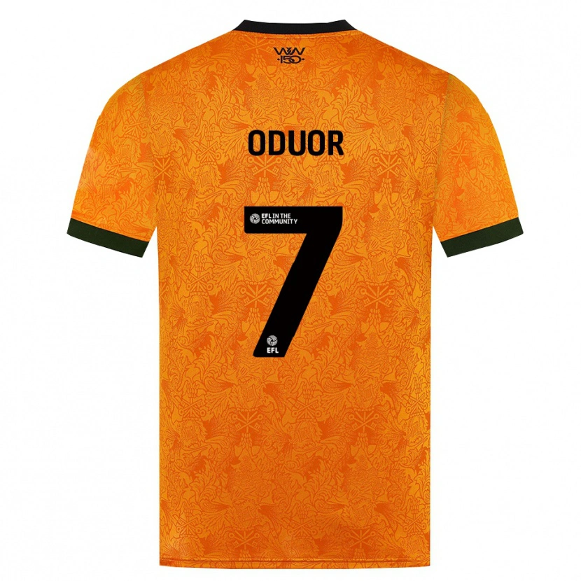 Danxen Kvinder Clive Oduor #7 Orange Sort Hjemmebane Spillertrøjer 2026/27 Trøje T-Shirt