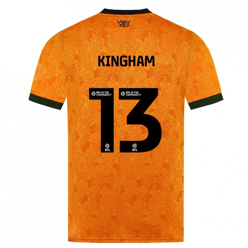 Danxen Kvinder Joshua Kingham #13 Orange Sort Hjemmebane Spillertrøjer 2026/27 Trøje T-Shirt