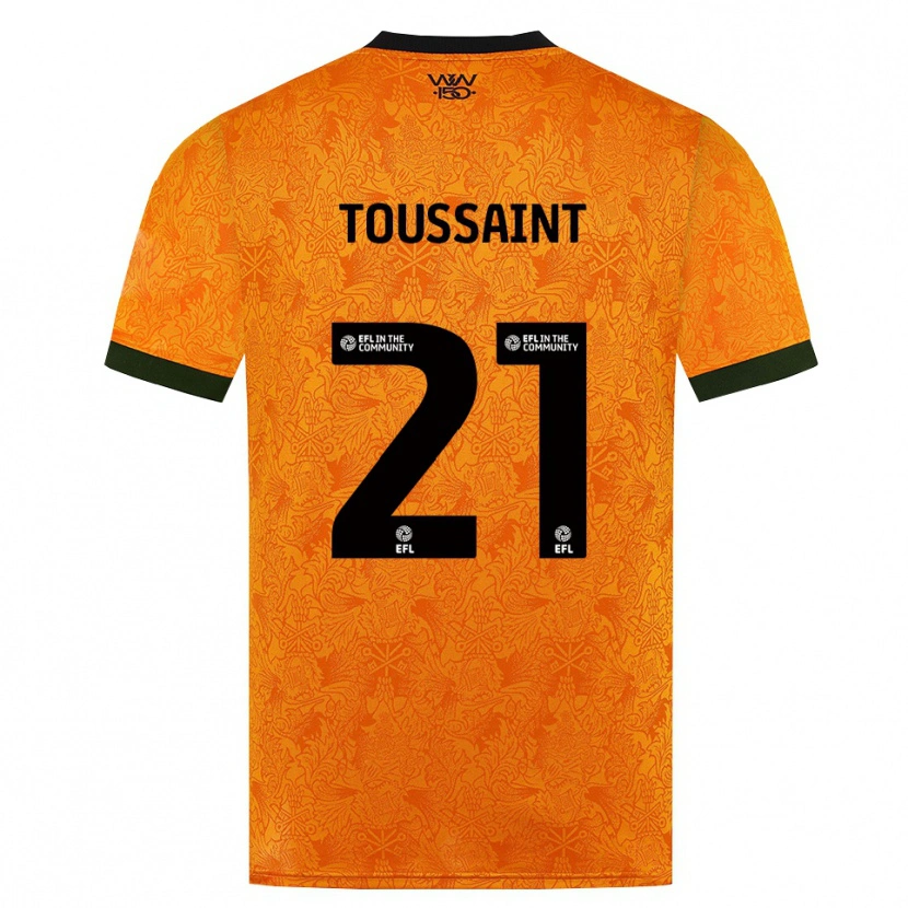 Danxen Kvinder Destiney Toussaint #21 Orange Sort Hjemmebane Spillertrøjer 2026/27 Trøje T-Shirt