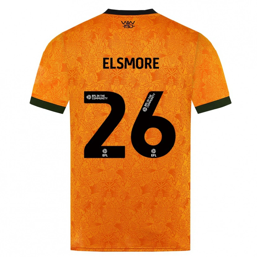 Danxen Kvinder Ria Elsmore #26 Orange Sort Hjemmebane Spillertrøjer 2026/27 Trøje T-Shirt