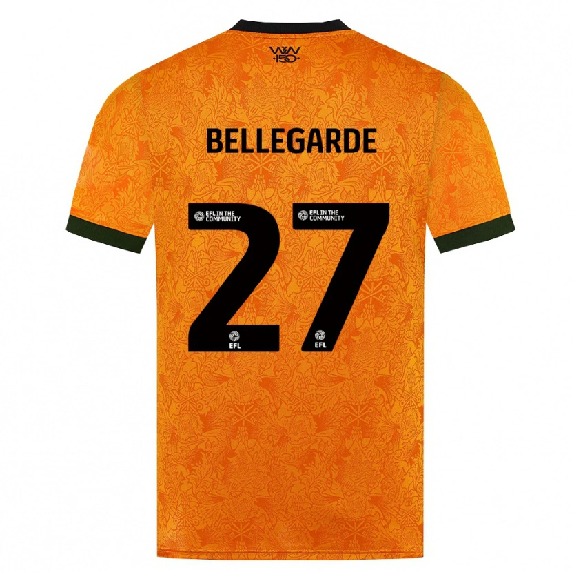 Danxen Kvinder Jean-Ricner Bellegarde #27 Orange Sort Hjemmebane Spillertrøjer 2026/27 Trøje T-Shirt