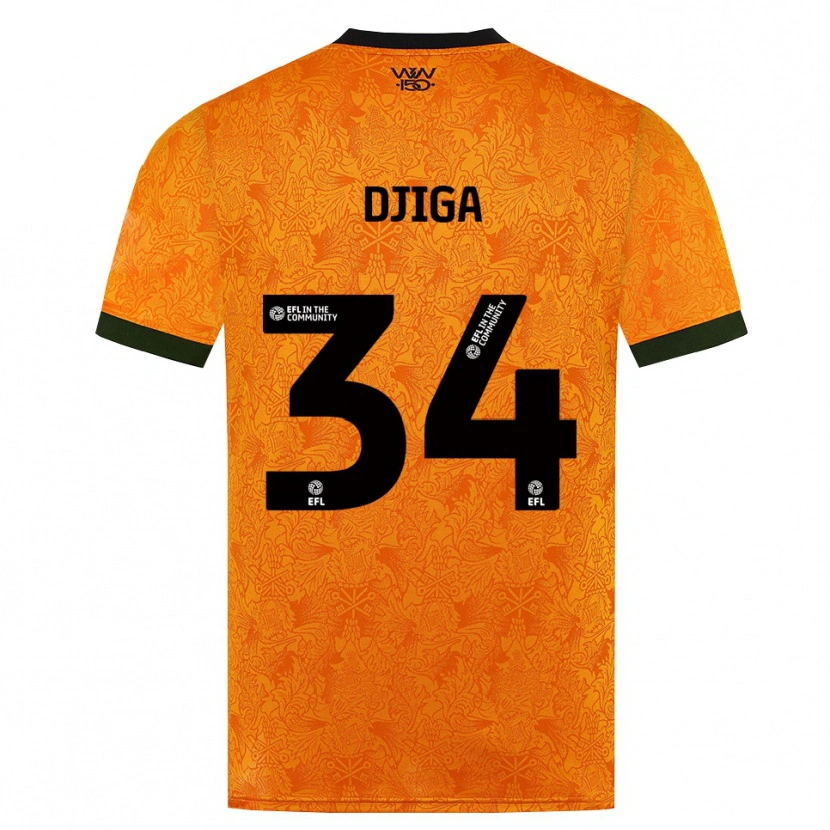 Danxen Kvinder Nasser Djiga #34 Orange Sort Hjemmebane Spillertrøjer 2026/27 Trøje T-Shirt