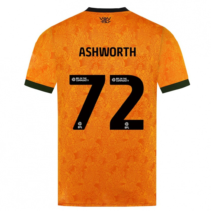 Danxen Kvinder Finn Ashworth #72 Orange Sort Hjemmebane Spillertrøjer 2026/27 Trøje T-Shirt