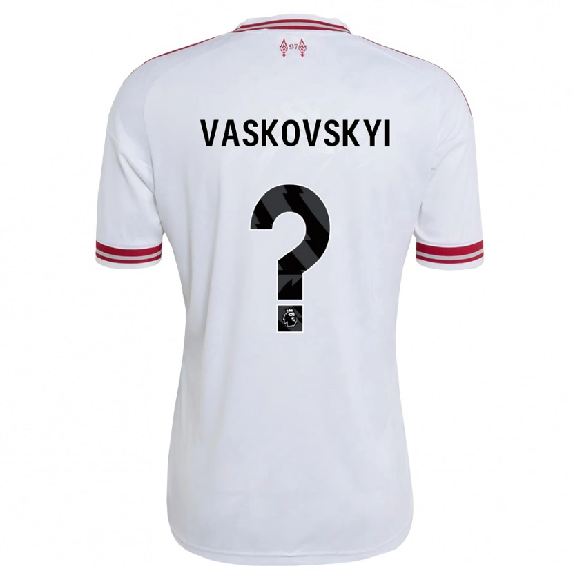 Danxen Kvinder Myroslav Vaskovskyi #0 Rød Hvid Udebane Spillertrøjer 2026/27 Trøje T-Shirt