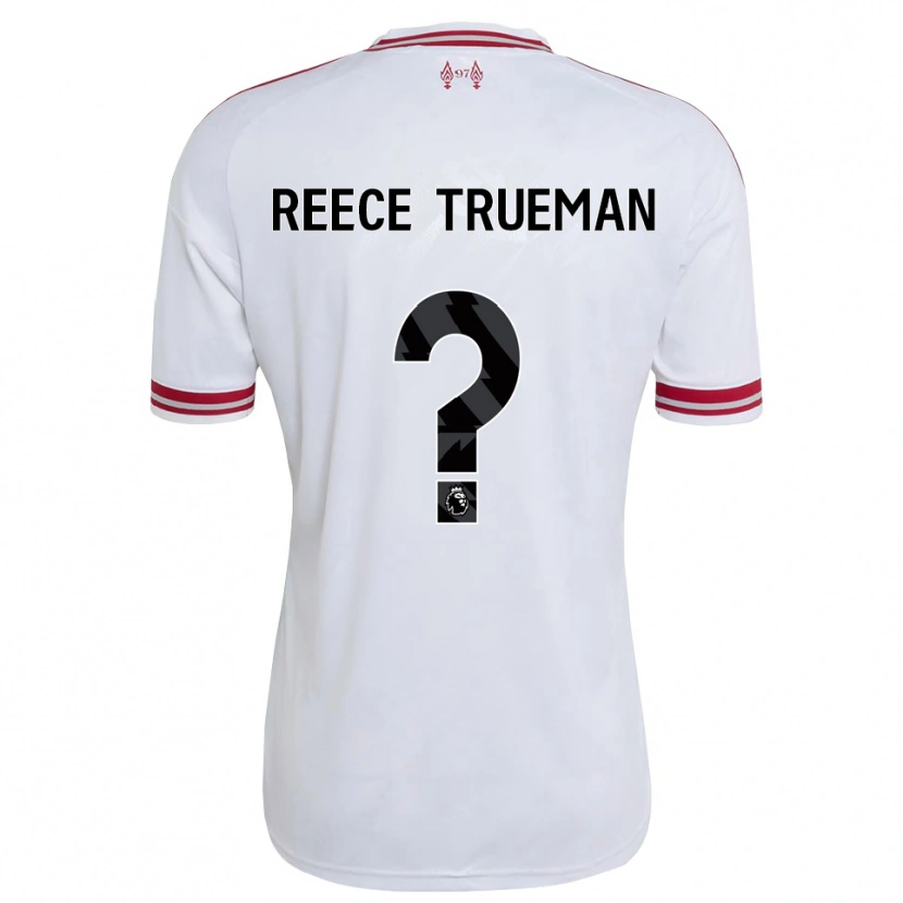 Danxen Kvinder Reece Trueman #0 Rød Hvid Udebane Spillertrøjer 2026/27 Trøje T-Shirt