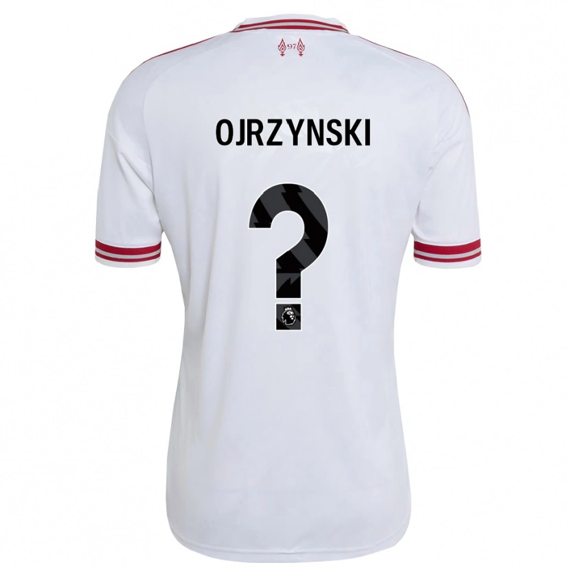 Danxen Kvinder Jakub Ojrzynski #0 Rød Hvid Udebane Spillertrøjer 2026/27 Trøje T-Shirt
