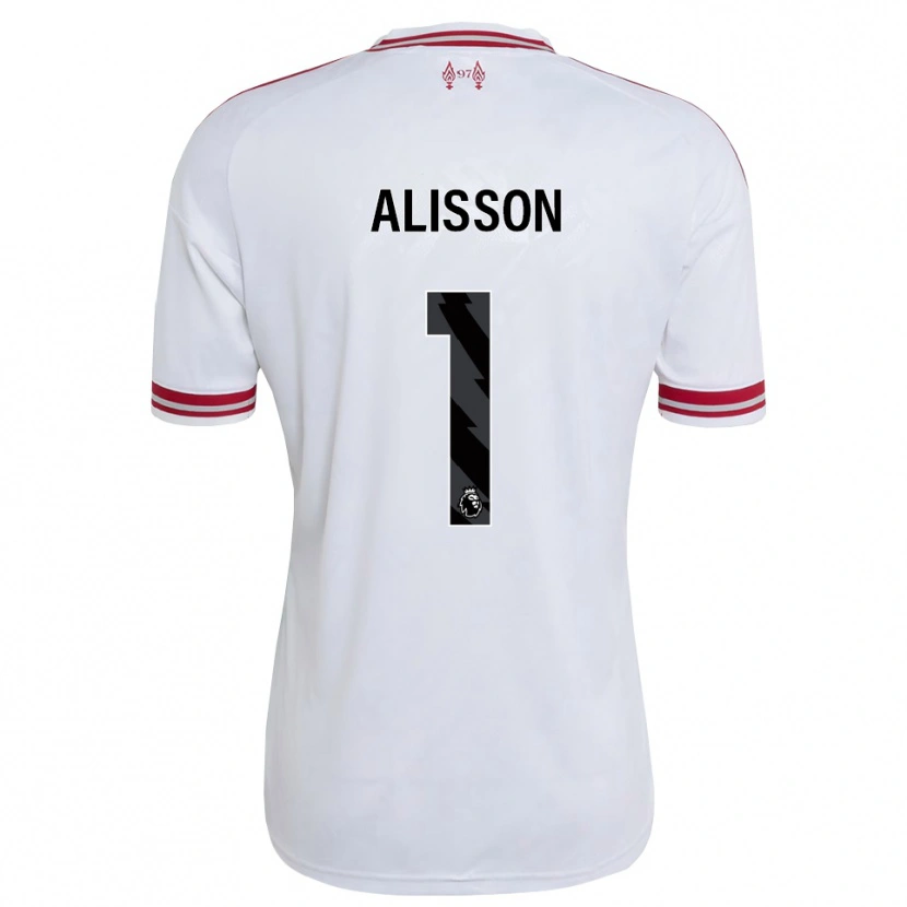 Danxen Kvinder Alisson Ramses Becker #1 Rød Hvid Udebane Spillertrøjer 2026/27 Trøje T-Shirt