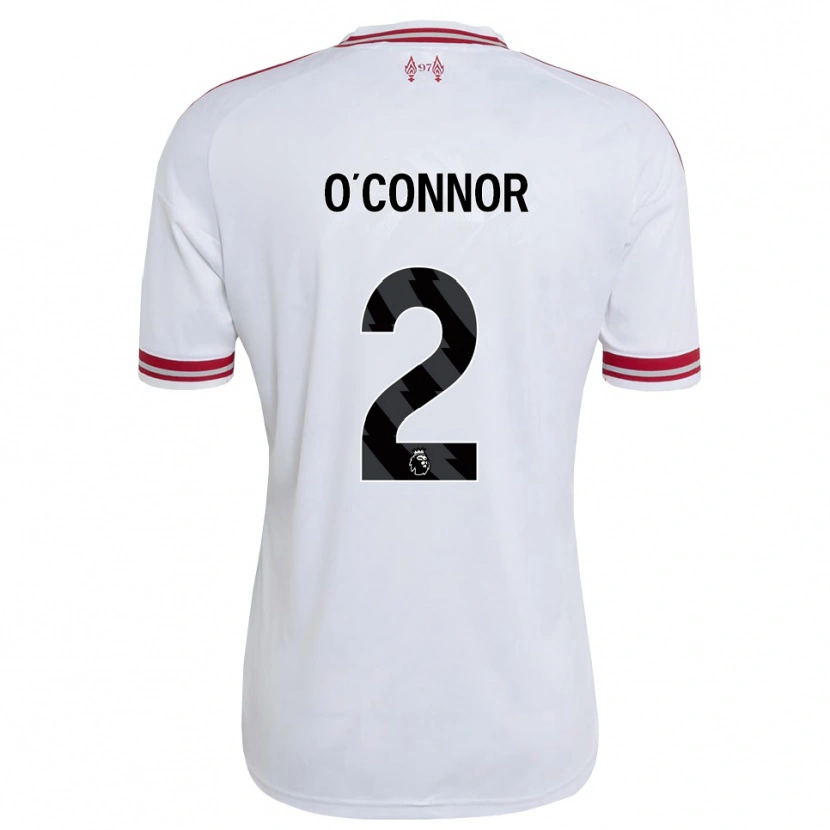 Danxen Kvinder Oliver O'connor #2 Rød Hvid Udebane Spillertrøjer 2026/27 Trøje T-Shirt