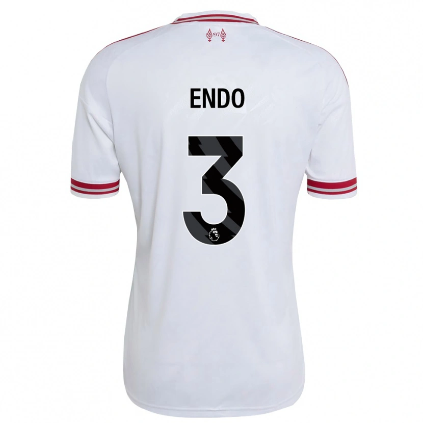 Danxen Kvinder Wataru Endo #3 Rød Hvid Udebane Spillertrøjer 2026/27 Trøje T-Shirt