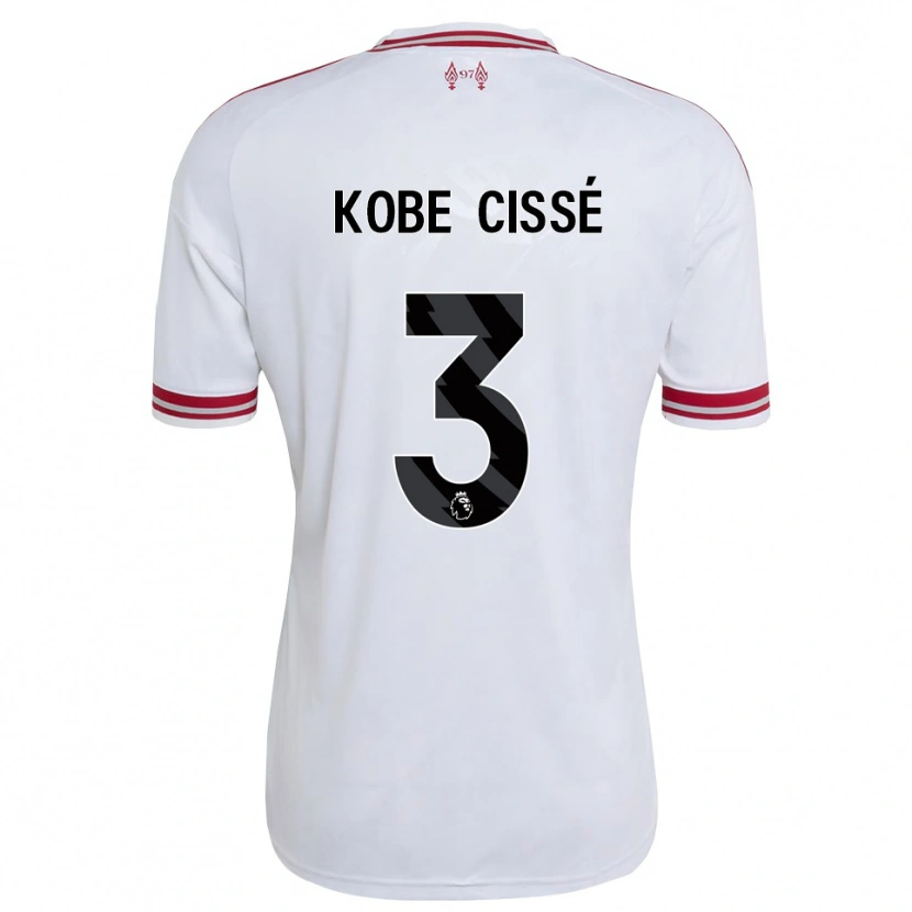 Danxen Kvinder Prince Cissé #3 Rød Hvid Udebane Spillertrøjer 2026/27 Trøje T-Shirt