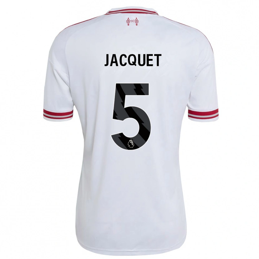 Danxen Kvinder Jérémy Jacquet #5 Rød Hvid Udebane Spillertrøjer 2026/27 Trøje T-Shirt